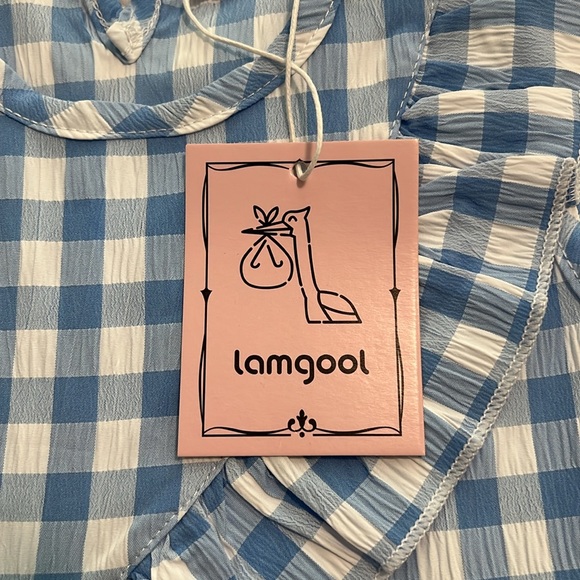 NEW Adorable blue and white checked top ( 3 years ) - Picture 5 of 11